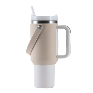 Dd2790 Silicone cup tàu sân bay cho 40oz phiêu lưu Thể Thao Di động Tumbler phụ kiện chai nước tay áo với xử lý - Product Image 6