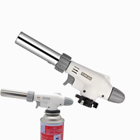 En stock, chalumeau au butane, torche à jet, lance-flammes avec allumage électronique pour barbecue et soudage, outils de cuisine