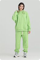 Nouveautés : Ensemble de sweat-shirts oversize en molleton multicolores, de couleur unie, de marque streetwear
