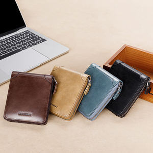 Portafoglio da Uomo Corto in Pelle di Vacchetta Grande Capacità Nuovo Porta <span class=keywords><strong>Patente</strong></span> Multifunzione alla Moda - Product Image 6