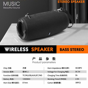 Altavoz Xtreme3 Mini, 10W de Potencia, Portátil, Inalámbrico, Bluetooth, Caja de Sonido Musical para <span class=keywords><strong>Radio</strong></span> FM, Subwoofer - Product Image 2
