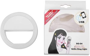 Anneau lumineux LED à variateur pour Selfie, pour téléphone, tablettes, ordinateurs portables, appareil photo, vidéo, Rechargeable - Product Image 4