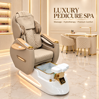 Fauteuil de pédicure professionnel, fauteuil de spa pour les pieds, fauteuil de salon de manucure avec massage électrique inclinable et bain de pieds à remous