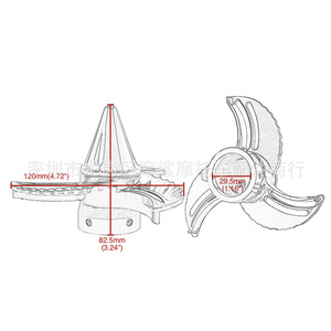 ฝาครอบเพลาหน้าพลาสติก MS ขนาด 15x15x4.5 สีดำเคลือบด้วยไฟฟ้า สำหรับตกแต่งล้อรถมอเตอร์ไซค์ฮาร์เลย์ - Product Image 1