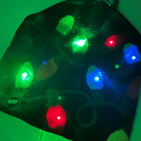 Bonnet tricoté lumineux avec lumières colorées et pompon pour fête d'hiver, Noël, événement nocturne, cadeau