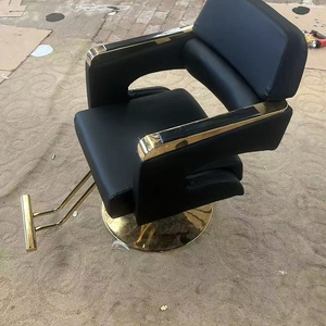 Chaise de coiffure moderne avec accoudoirs carrés - Chaise de coiffure multicolore pour salons de coiffure - Product Image 5