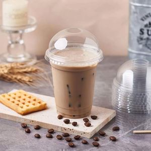 Gobelet transparent en plastique jetable personnalisé de 89 mm à fond plat pour crème glacée avec couvercle Panda - Product Image 2
