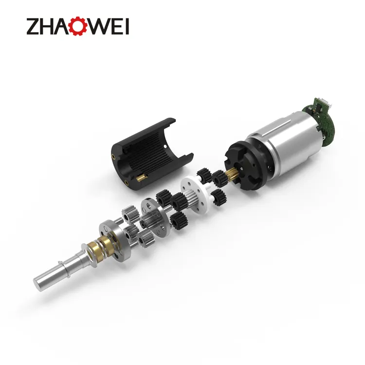 Zhaowei 32mm 24V 10W motor de engranajes sin escobillas 12V 9 voltios motor de engranajes sin escobillas 60W 900RPM motores con caja de cambios para herramientas eléctricas