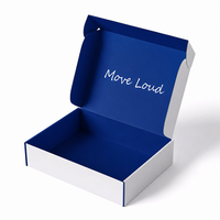 Scatole Postali Blu Personalizzate in Cartone Ondulato con Materiali Riciclati, Imballaggio Regalo Ecologico per Calze e Abbigliamento