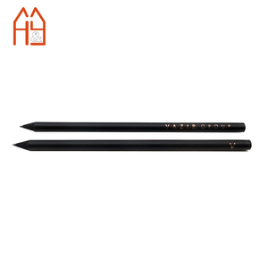 Crayon en <span class=keywords><strong>bois</strong></span> noir de haute qualité, usine, vente en gros, Logo personnalisé, sans <span class=keywords><strong>gomme</strong></span> - Product Image 2