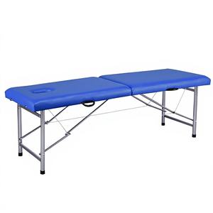 <span class=keywords><strong>Lit</strong></span> de massage <span class=keywords><strong>double</strong></span>-barre en acier inoxydable, fourni directement par l'usine, <span class=keywords><strong>lit</strong></span> de beauté portable et pliable pour usage domestique et clinique, épaissi et durable - Product Image 1