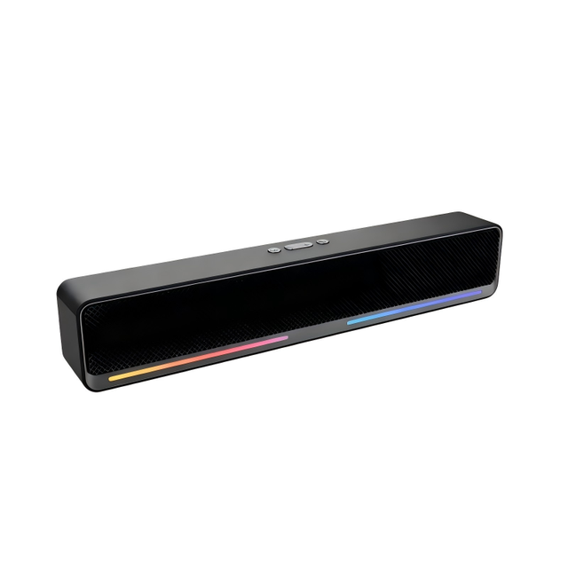 Custom LOGO Promotional Gaming Soundbar Speaker with LED Light up 5W*2 Power 1200mAh Battery Modern Design