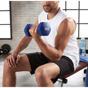 Mancuerna de hierro fundido, agarre antideslizante, acabado mate texturizado, peso libre para entrenamiento seguro, culturismo, fuerza de brazos de enfoque - Product Image 6