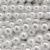 Perles rondes en ABS imitation nacre blanches de qualité supérieure, perles en plastique blanc crème à trou traversant