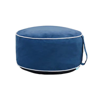 Housse de pouf flottant rayée rose et blanche personnalisée BR, housse de hamac de piscine avec appui-tête en tissu Oxford imperméable