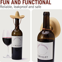 Bouchon de vin en silicone en forme de chapeau de cowboy, accessoires pour le vin, cadeaux pour les fournitures de fête, bouchons décoratifs pour bouteilles de vin, outils de cuisine mignons