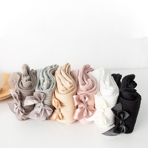 Leggings <span class=keywords><strong>para</strong></span> Niñas con Rayas Verticales de Color Sólido y Lazo, Medias Panty <span class=keywords><strong>para</strong></span> Bebé - Product Image 2