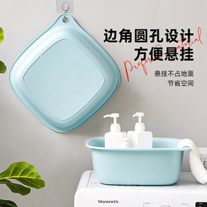 อ่างล้างหน้าแบบพับได้ทรงกลมแบบพกพาสำหรับหอพักบ้านนักเรียนการเดินทางใช้สำหรับเด็กขนาดน้ำหนักเบา 300 กรัม - Product Image 2