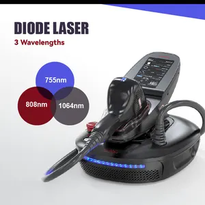 Dayanıklı üçlü dalga ev kullanımı lazer diodo epilatör saç çıkarıcı 755 808 1064NM mini taşınabilir diyot lazer epilasyon makinesi