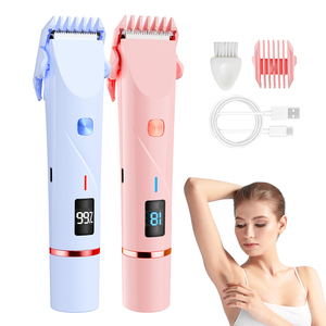 Depiladora 2 en 1 Impermeable IPX7 con Pantalla LED Inteligente, Recortadora de Vello Corporal y de Bikini de ABS para Piel Sensible, Venta al Por Mayor - Product Image 1