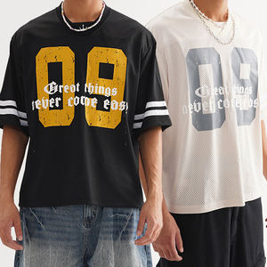 Camiseta de malla transpirable de manga corta para fútbol, personalizable, estampada, informal, deportiva, de marca, para hombre, ideal para verano - Product Image 3