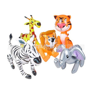 Inflatable Animal <b>Toys</b> PVC Zebra Lion <b>Tiger</b> Elephant Giraffe For Kids Outdoor Play - Product Image 1