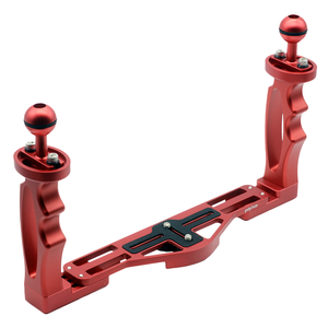 Support de plateau de poignée de caméra sous-marine Support de stabilisateur de poche vidéo en alliage d'aluminium à double poignée - Product Image 1