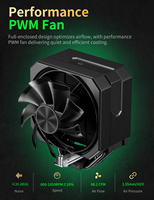 upHere 120mm CPU Air Cooler with 4 Heat Pipes, Quiet PWM CPU Fan Cooler for Intel LGA1700/1200 and AMD AM5/AM4 Gaming PC