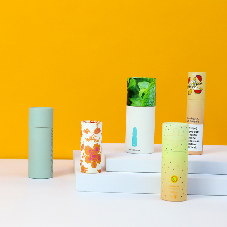ODM Biodegradable Cardboard Tubes Satin Inserted Push Up CMYK Color