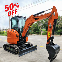 Mini-excavatrice compacte hydraulique sur chenilles de 3,5 tonnes, certifiée CE, avec lame de bouteur, idéale pour les travaux de terrassement agricole et de jardinage – Meilleures ventes