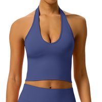 Soutien-gorge de yoga respirant et élégant à dos nu, antichoc, pour le fitness en extérieur, style européen et américain, sous-vêtement de sport sans couture