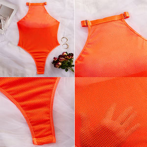 Hot Women Girls Sexy Bikini Hollow Out Decoración Una pieza Malla Shaping Halter Traje de baño - Product Image 3