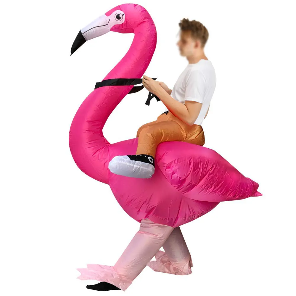 Costume gonflable Flamingo Costume d'Halloween Déguisement Cosplay Costumes d'explosion pour adulte