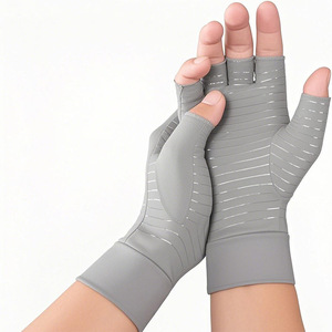 High Quality Gym Sports Hands Copper Compression Arthritis <strong>Carpal</strong> <strong>Tunnel</strong> Fingerless <strong>Gloves</strong> - Product Image 3