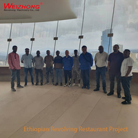 Platform Restoran Putar Kustom dengan Penggerak Pin-Gear, Meja Putar Senyap untuk Restoran Observasi Hotel Bertingkat Tinggi