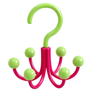 Gancho giratorio de dopamina con forma de flor y seis garras, organizador de ropa, gancho de pared sin perforaciones para colgar ropa interior y sombreros - Product Image 3