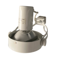 Spot à rail linéaire moderne 1-Lt finition blanche Luminaire sur rail européen simple Par20 Lampe en fer 120V 3 fils Éclairage de bureau et d'hôtel