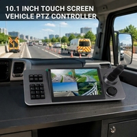 Contrôleur de caméra PTZ pour véhicule avec écran tactile 4K de 10,1 pouces, joystick 4D, prévisualisation sur 4 écrans et pour système de commande PTZ mobile