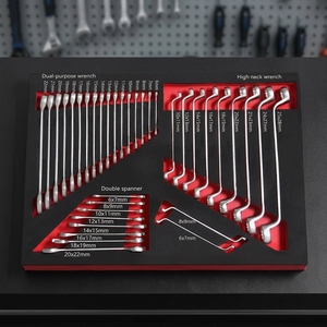 36PCS EVA Foam Tray OEM Professional Double Open End Wrench Chrome Vanadium Double <strong>Ring</strong> CRV <strong>Spanner</strong> Combination Wrench Tool <strong>Set</strong> - Product Image 1
