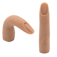 Missgooey Doigt d'entraînement en silicone pour nail art, outil de pratique pour salon de manucure, doigt artificiel flexible pour nail art