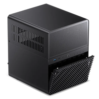 Boîtier NAS JONSBO Stock Mid Tower Mini-ITX avec ventilateurs, alimentation SFX, carte mère ITX, coque en acier pour disques durs, 8+1 baies, double ventilateur 100 mm, boîtier PC 10 USB