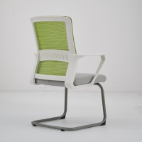 Chaise de bureau ergonomique moderne en maille, base fixe sans roulettes, accoudoirs fixes, pour bureau, maison, chambre, vente en gros