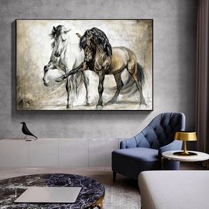 Cuadros décor moderne Animal <span class=keywords><strong>noir</strong></span> <span class=keywords><strong>blanc</strong></span> <span class=keywords><strong>cheval</strong></span> affiches imprime photos grand <span class=keywords><strong>cheval</strong></span> art peinture murale toile - Product Image 2