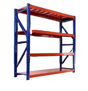 Industrial powder coated metal storage pallet rack warehouse racking layout