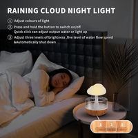 Humidificateur à 7 couleurs en forme de nuage de pluie, diffuseur d'aromathérapie à goutte d'eau, humidificateurs ultrasoniques mini champignons