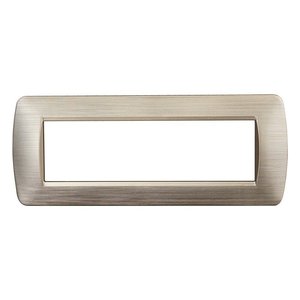 Placca Elettronica Serie Space 7P in Plastica Colore Oro Satinato Compatibile con Bticino Living Light - Product Image 1