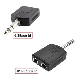 Adaptador de Audio de 6.35mm 1/2, 3051, Doble AV, Dos Orificios RCA, Macho 3.5/RCA, Hembra 2x6.35mm, para Amplificador, Altavoz, Micrófono - Product Image 3