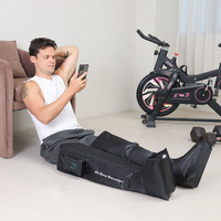 Bottes de massage des jambes à pression d'air professionnelles à 5 chambres, rechargeables par USB, compression réglable, 9 intensités, pour la circulation