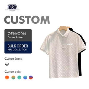 เสื้อเชิ้ตผู้ชายแบรนด์หรูใหม่ ทรงเข้ารูป ปรับแต่งได้ ผ้ากันยับ สไตล์สมาร์ทแคชชวล ลายพิมพ์ แขนสั้น - Product Image 1