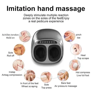 Machine de massage électrique pour les pieds et les mollets avec contrôleur portable 3 intensités pour détendre les jambes - Product Image 3